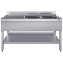 Стол с мойкой GGM Gastro STK166BR2#ECO (Inox) Thumb