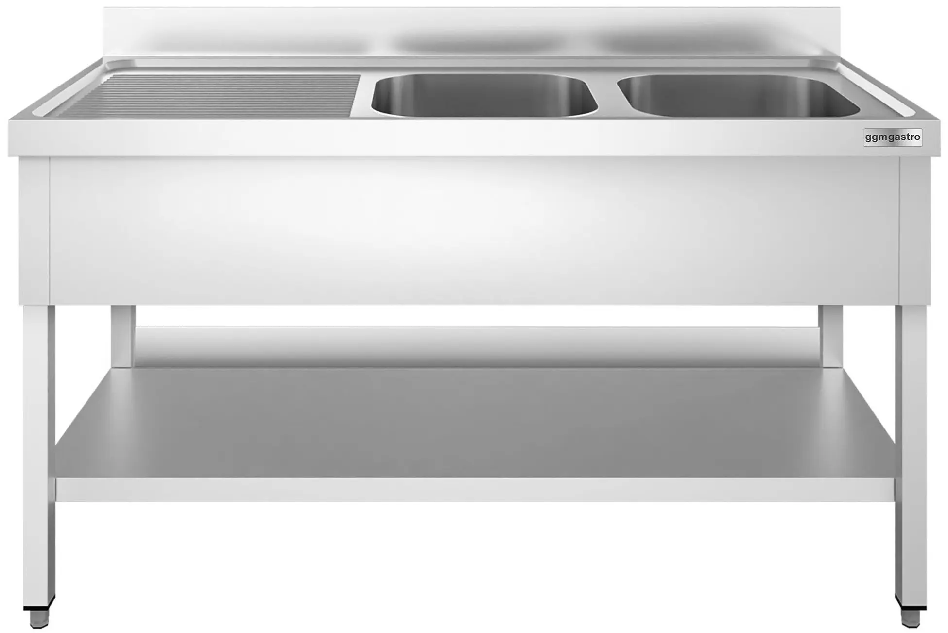 Стол с мойкой GGM Gastro STK166BR2 (Inox) - 2