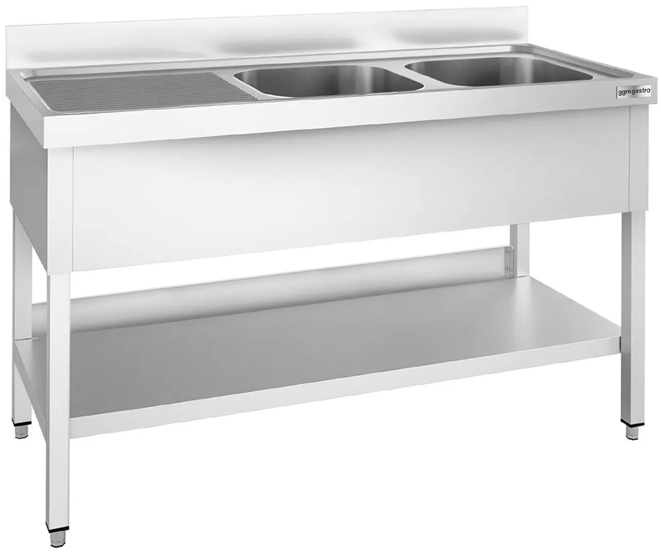 Стол с мойкой GGM Gastro STK166BR2 (Inox)
