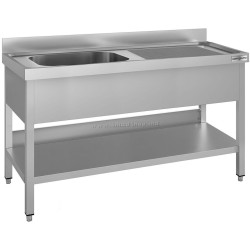 Стол с мойкой GGM Gastro STK167BL1#ECO (Inox)