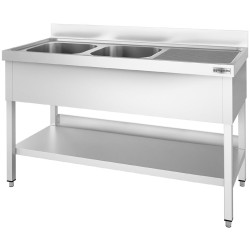 Стол с мойкой GGM Gastro STK167BL2 (Inox) Thumb