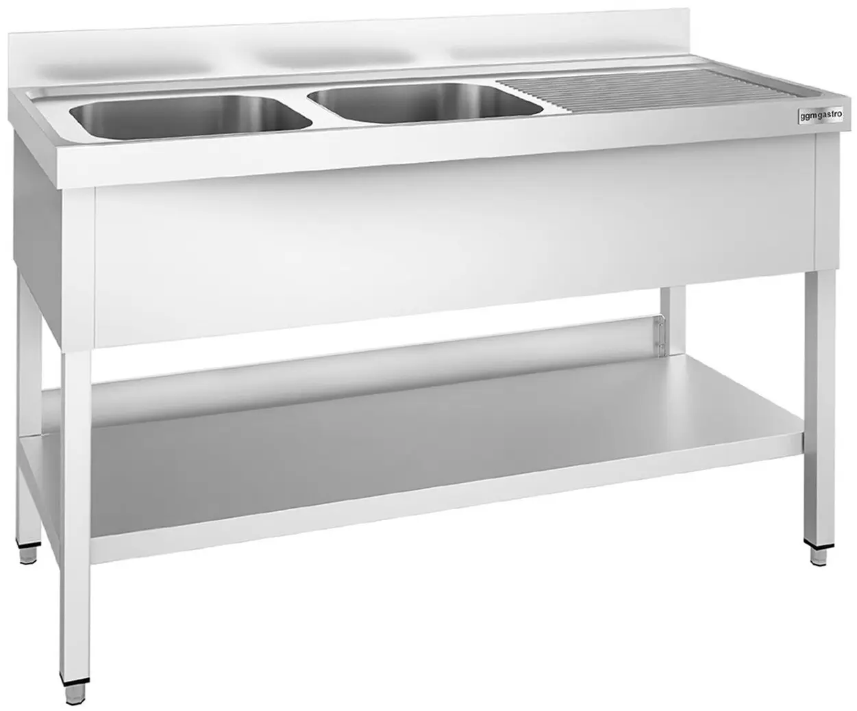 Стол с мойкой GGM Gastro STK167BL2 (Inox)