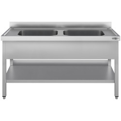 Стол с мойкой GGM Gastro STK167BM2#ECO (Inox) Thumb