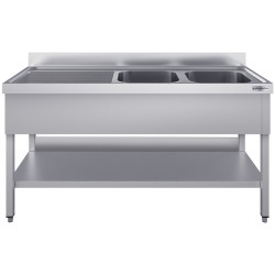 Стол с мойкой GGM Gastro STK167BR2#ECO (Inox) Thumb