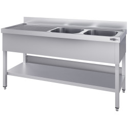 Стол с мойкой GGM Gastro STK167BR2#ECO (Inox) Thumb
