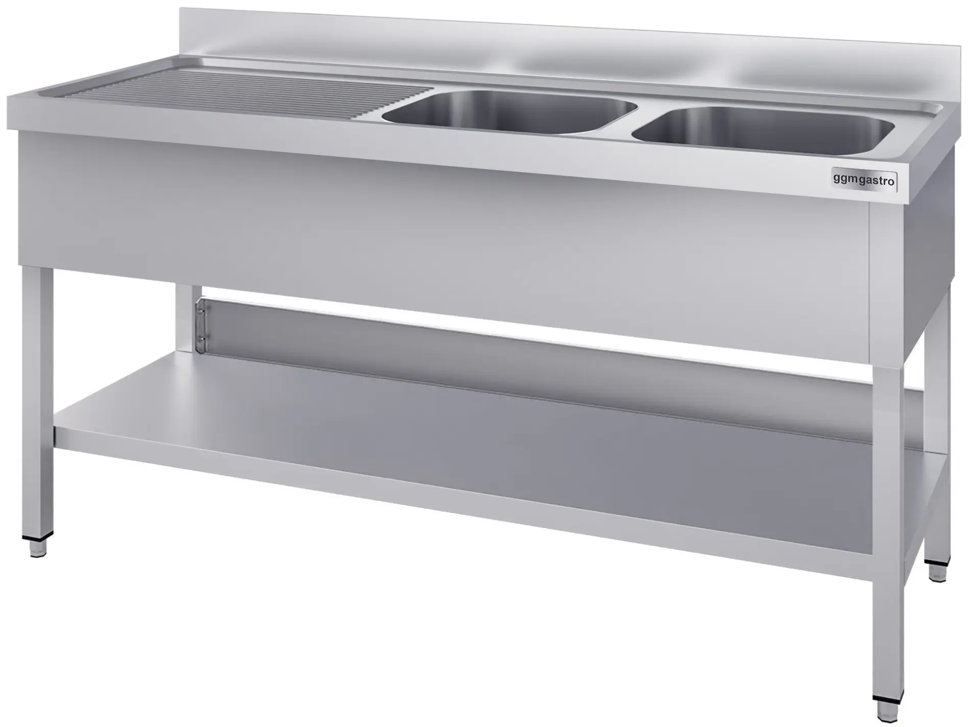 Стол с мойкой GGM Gastro STK167BR2#ECO (Inox) - 3