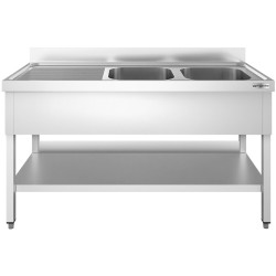 Стол с мойкой GGM Gastro STK167BR2 (Inox) Thumb