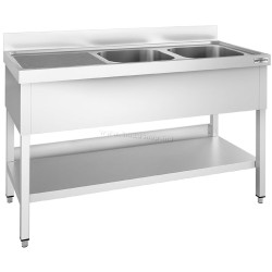 Стол с мойкой GGM Gastro STK167BR2 (Inox)