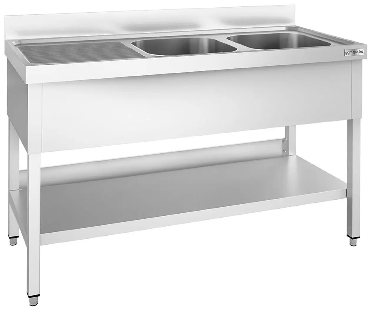 Стол с мойкой GGM Gastro STK167BR2 (Inox)
