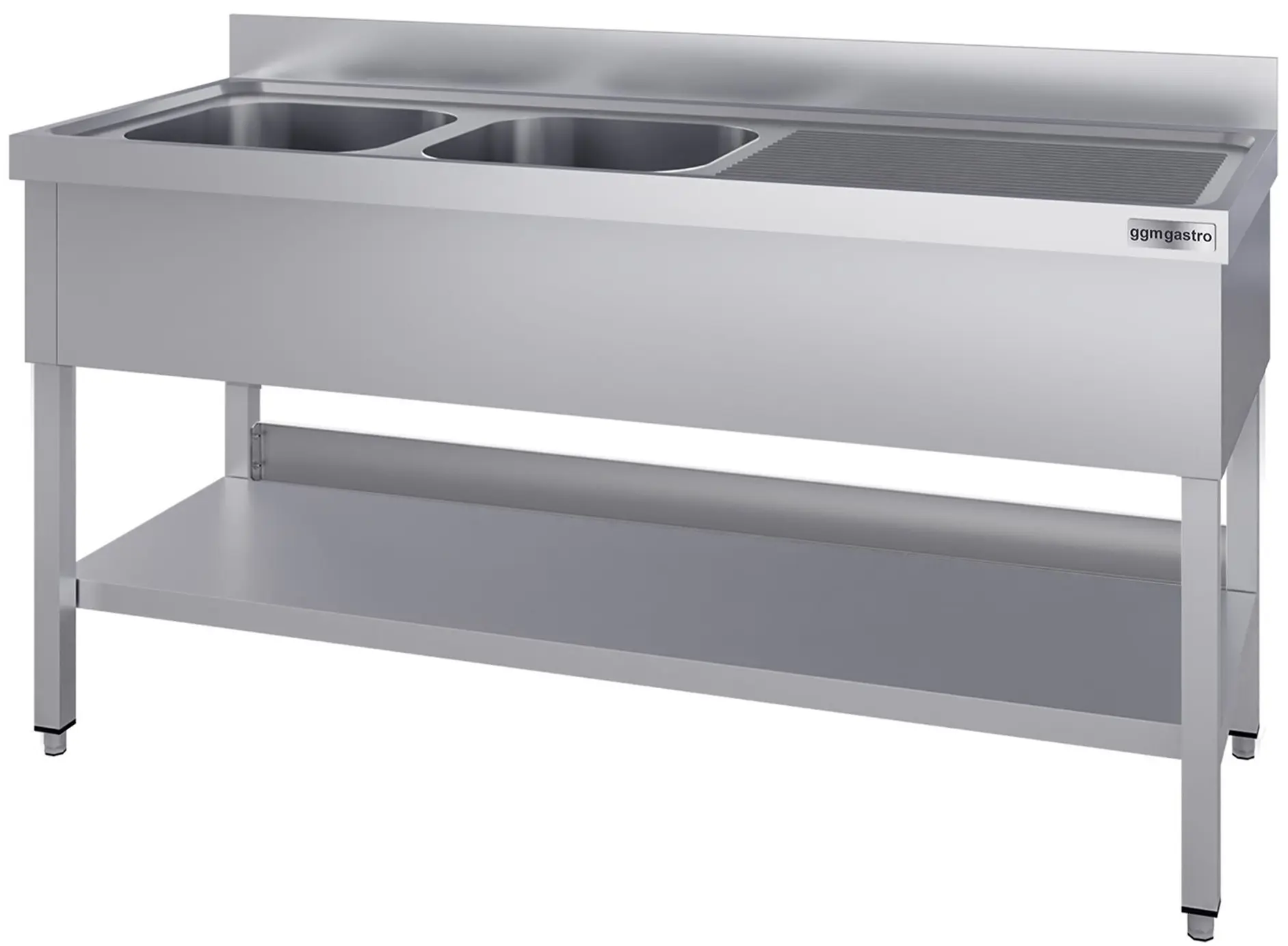 Masa cu chiuveta GGM Gastro STK186BL2#ECO (Inox) - 3