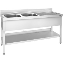 Стол с мойкой GGM Gastro STK186BL2 (Inox)