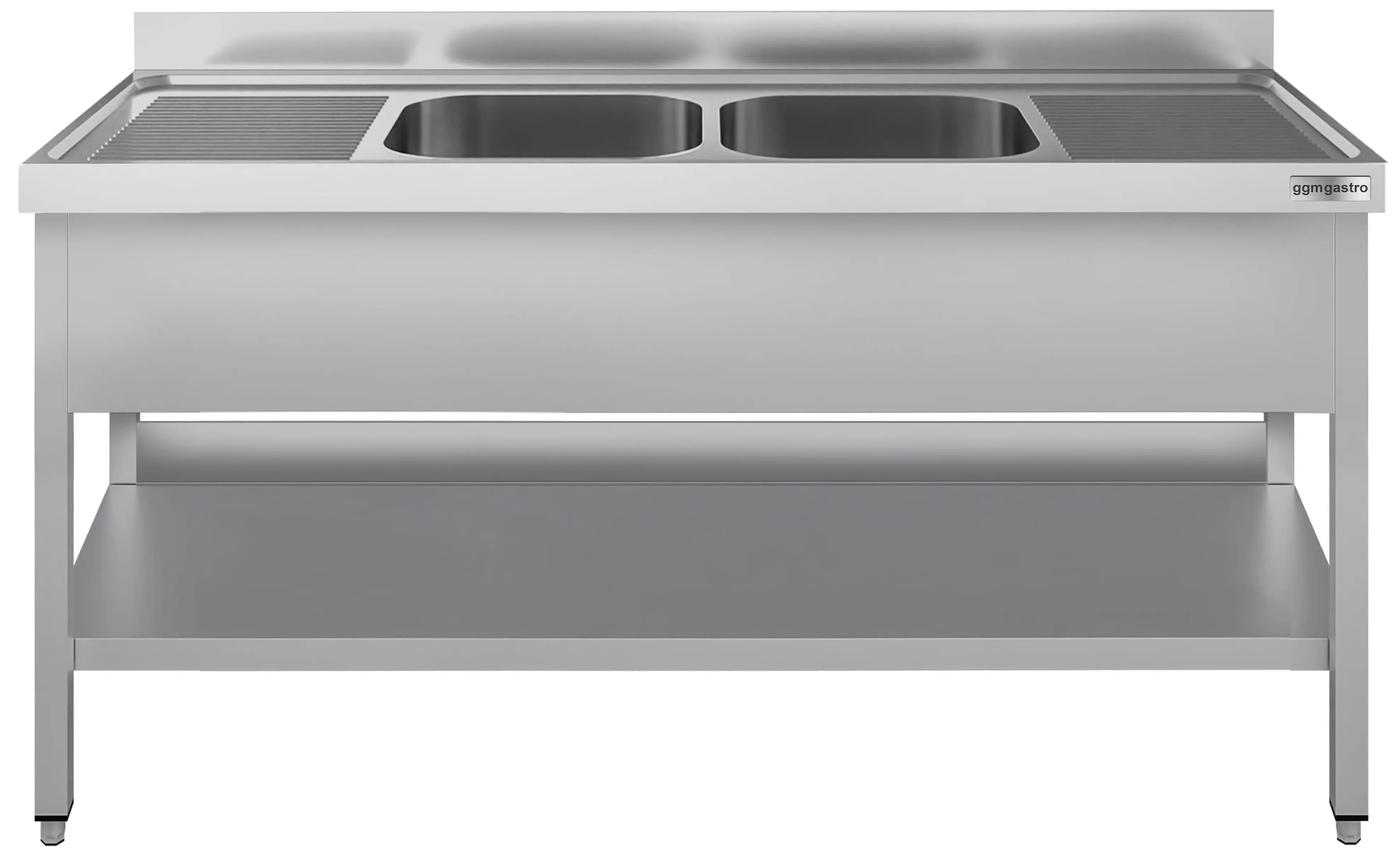 Стол с мойкой GGM Gastro STK186BM2#ECO (Inox) - 2