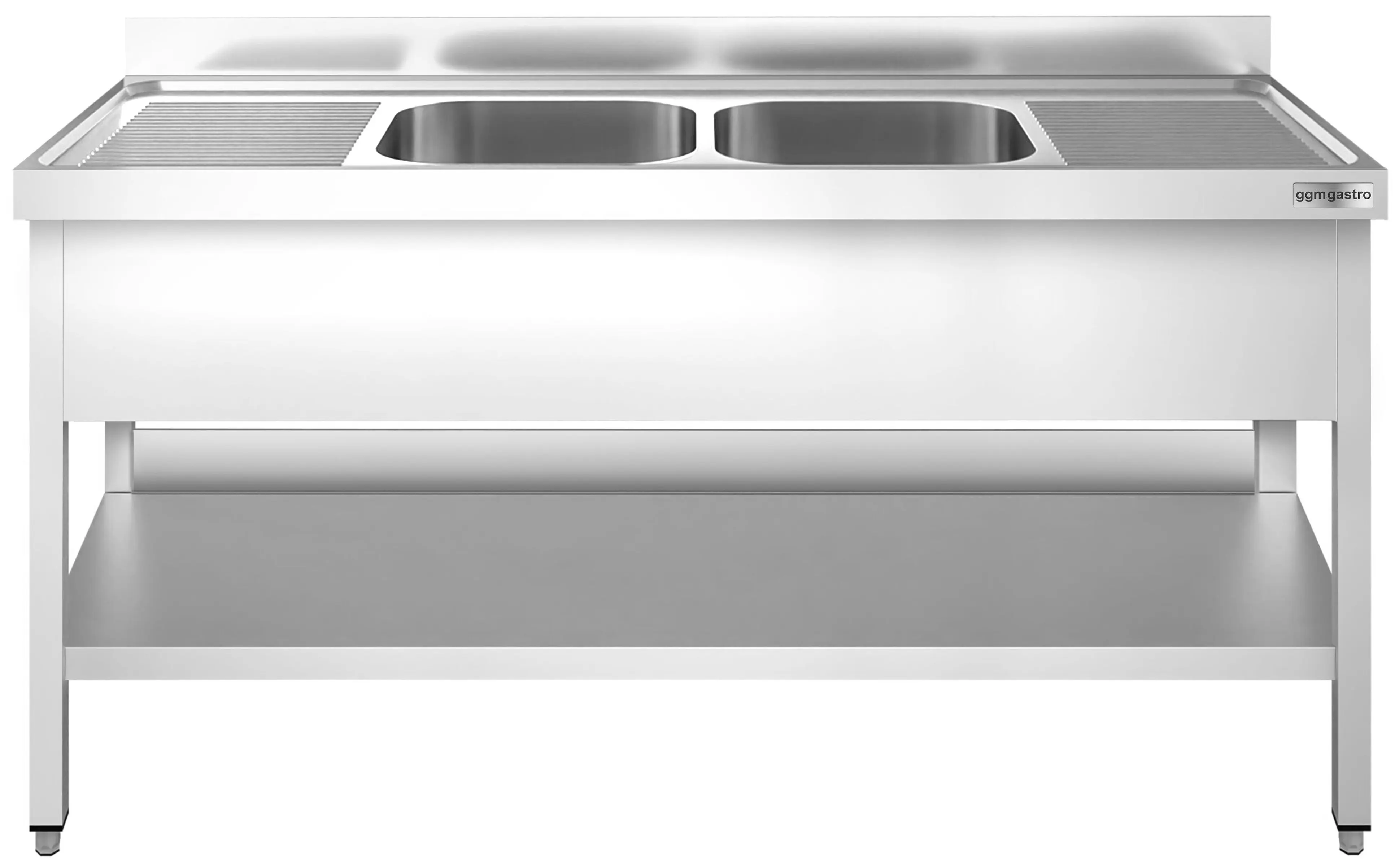 Стол с мойкой GGM Gastro STK186BM2 (Inox) - 2