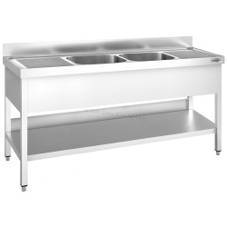 Стол с мойкой GGM Gastro STK186BM2 (Inox)