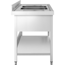 Стол с мойкой GGM Gastro STK186BM2 (Inox) Thumb
