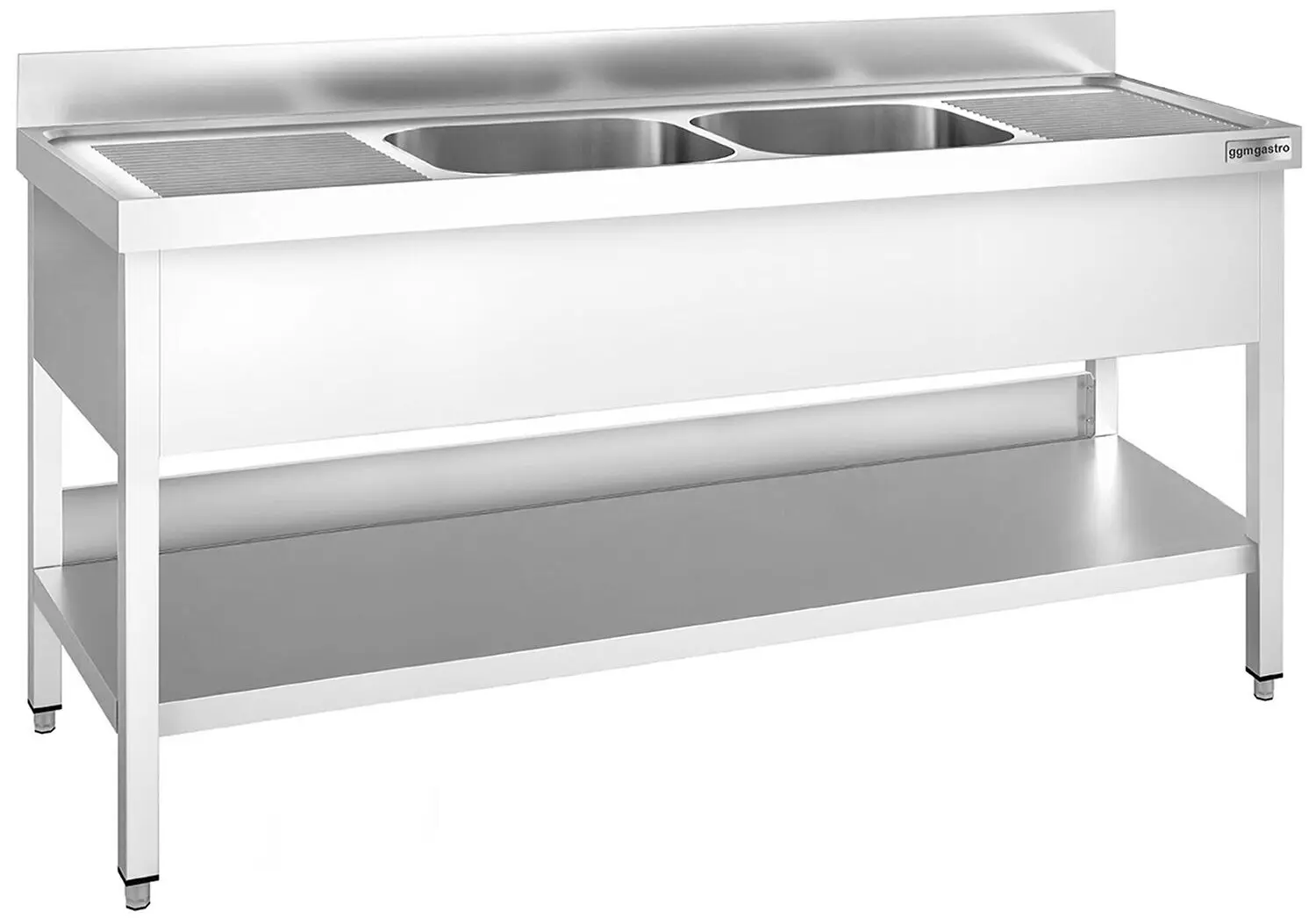 Стол с мойкой GGM Gastro STK186BM2 (Inox)