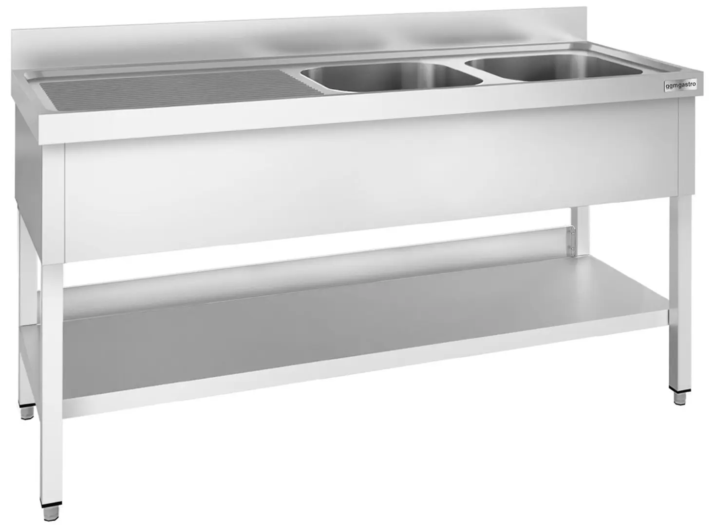 Стол с мойкой GGM Gastro STK186BR2 (Inox)