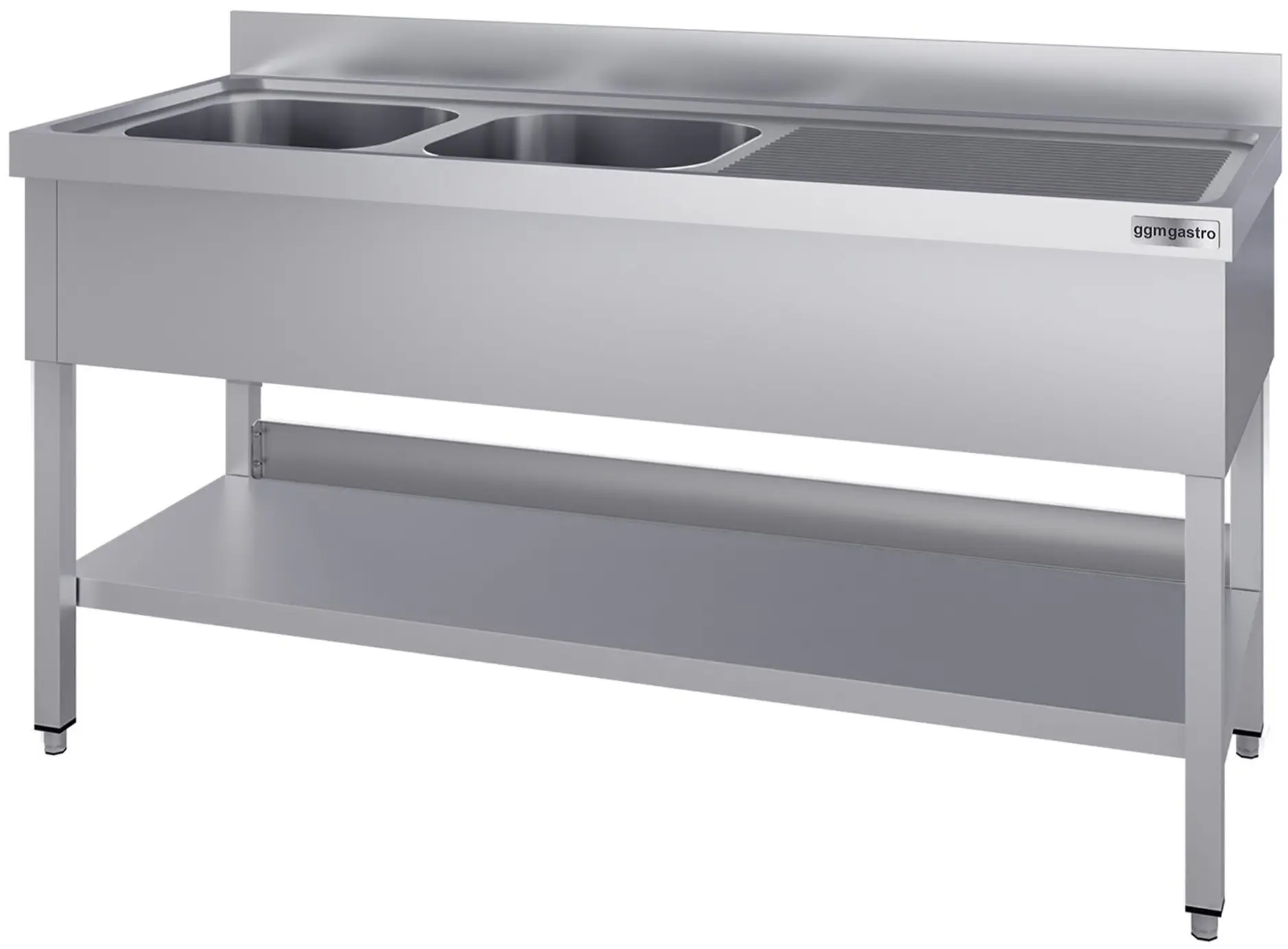 Стол с мойкой GGM Gastro STK187BL2#ECO (Inox) - 3