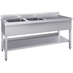 Стол с мойкой GGM Gastro STK187BL2#ECO (Inox)