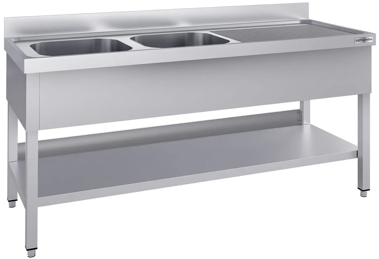 Стол с мойкой GGM Gastro STK187BL2#ECO (Inox)