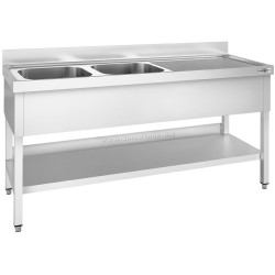 Стол с мойкой GGM Gastro STK187BL2 (Inox)