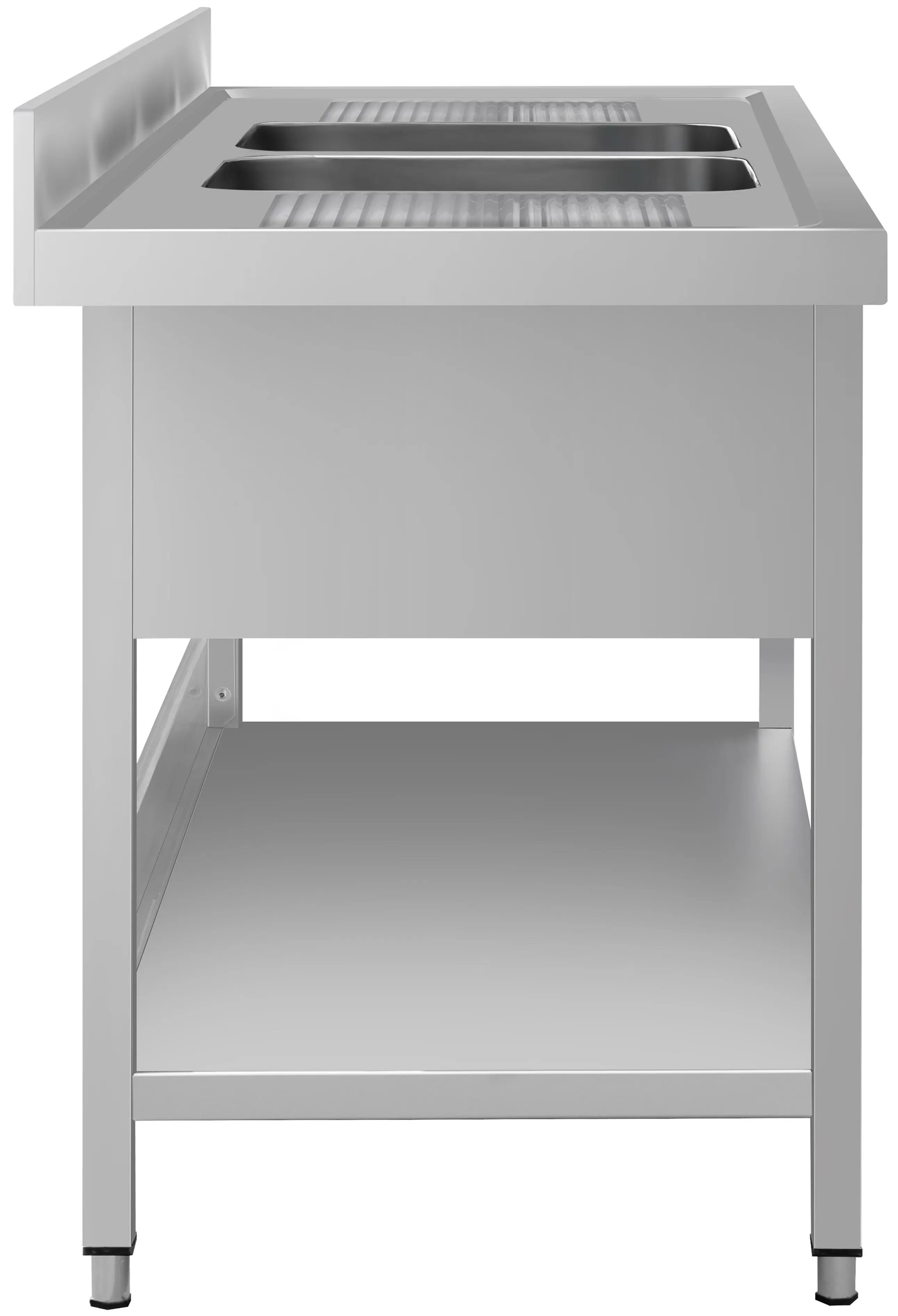 Masa cu chiuveta GGM Gastro STK187BM2#ECO (Inox) - 3