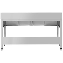 Masa cu chiuveta GGM Gastro STK187BM2#ECO (Inox) Thumb