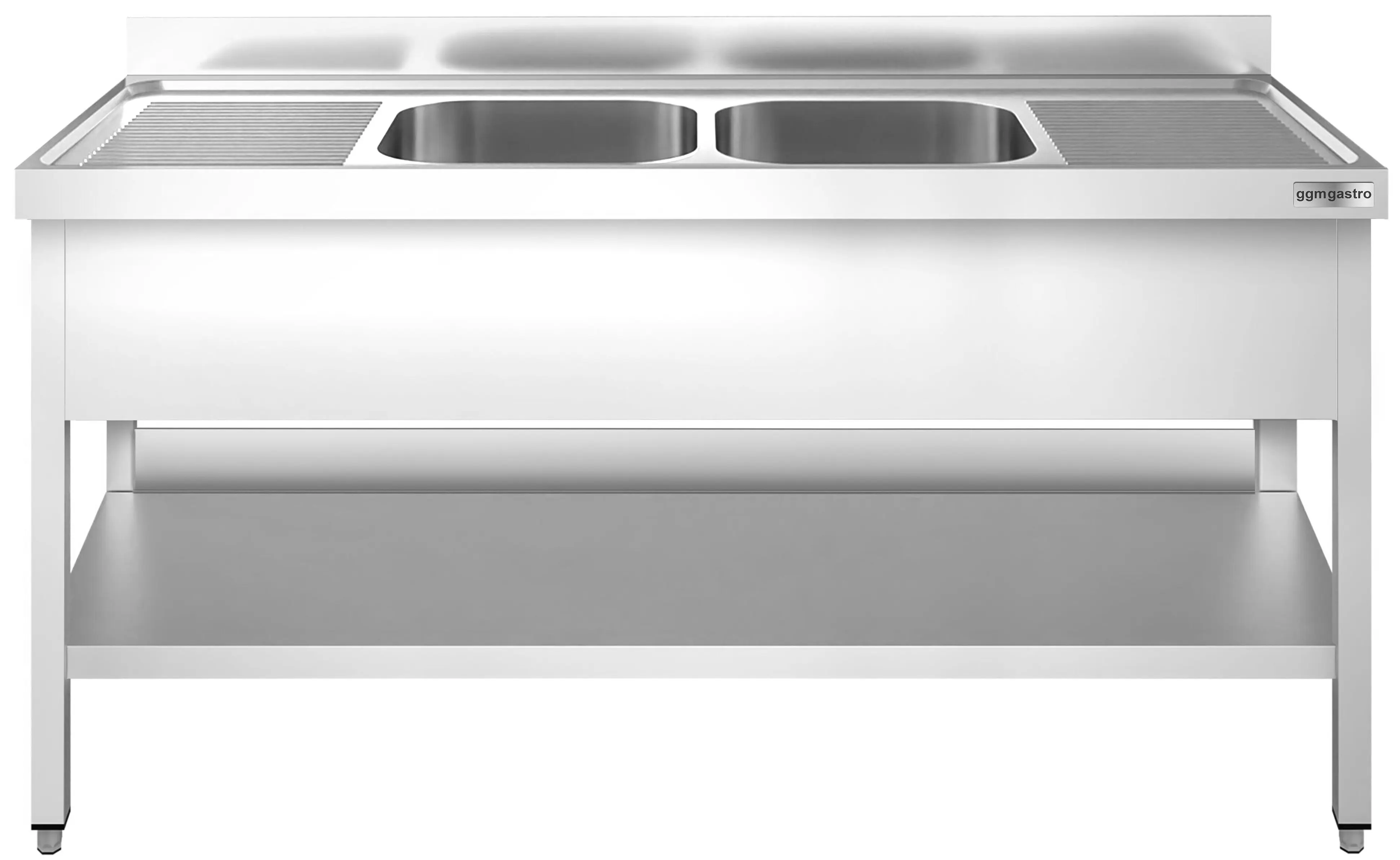 Стол с мойкой GGM Gastro STK187BM2 (Inox) - 2