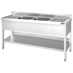 Стол с мойкой GGM Gastro STK187BM2 (Inox) Thumb
