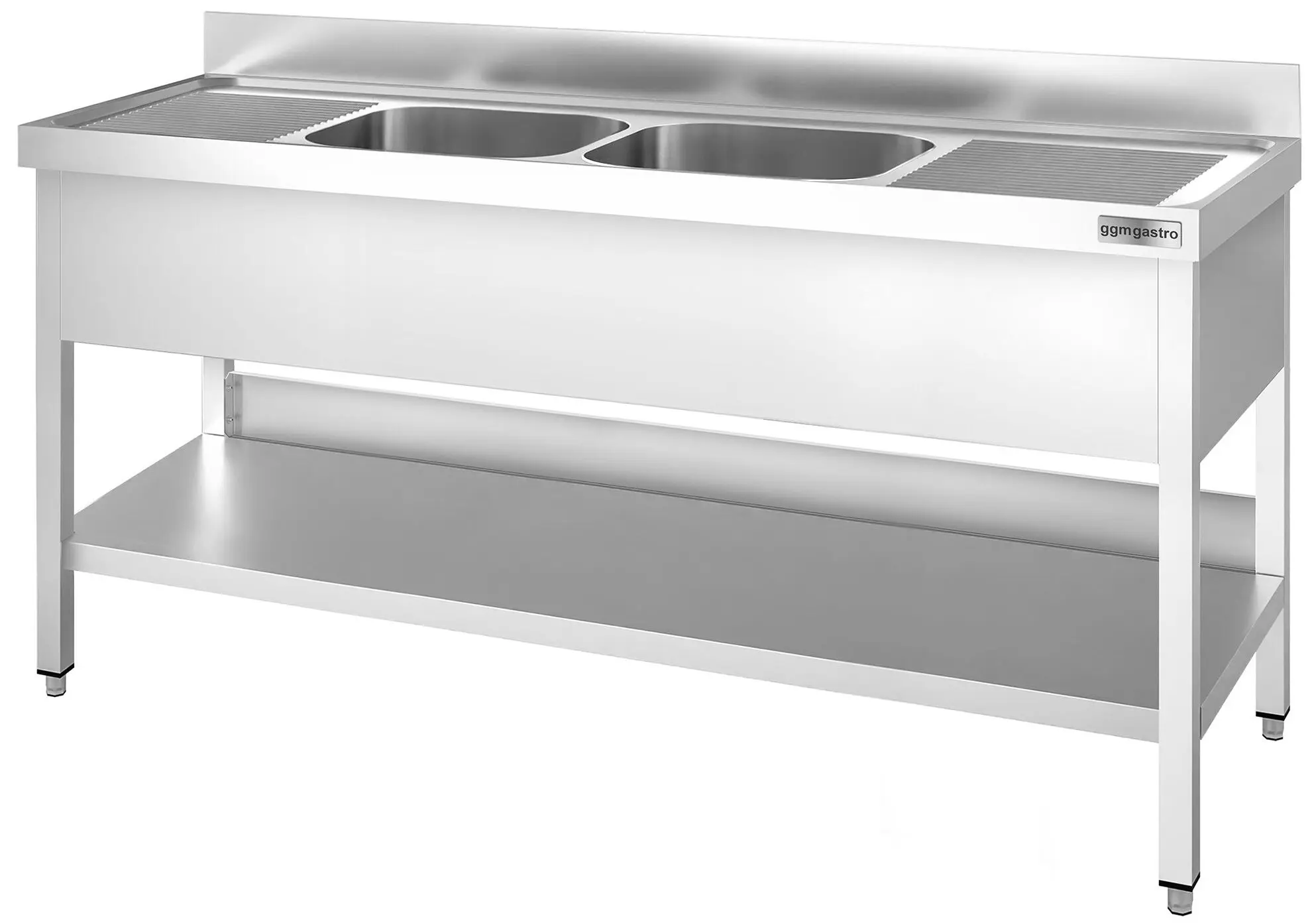 Стол с мойкой GGM Gastro STK187BM2 (Inox) - 3