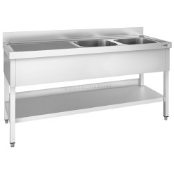 Стол с мойкой GGM Gastro STK187BR2 (Inox)