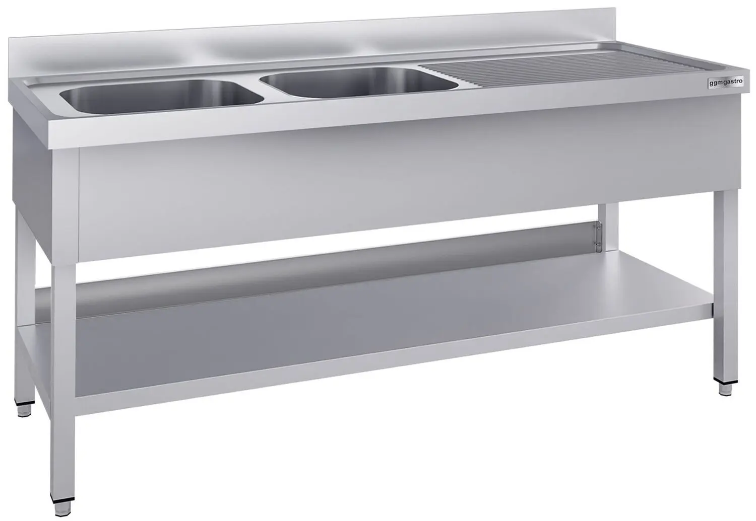 Стол с мойкой GGM Gastro STK206BL2#ECO (Inox)