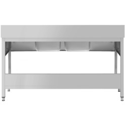 Стол с мойкой GGM Gastro STK206BM2#ECO (Inox) Thumb