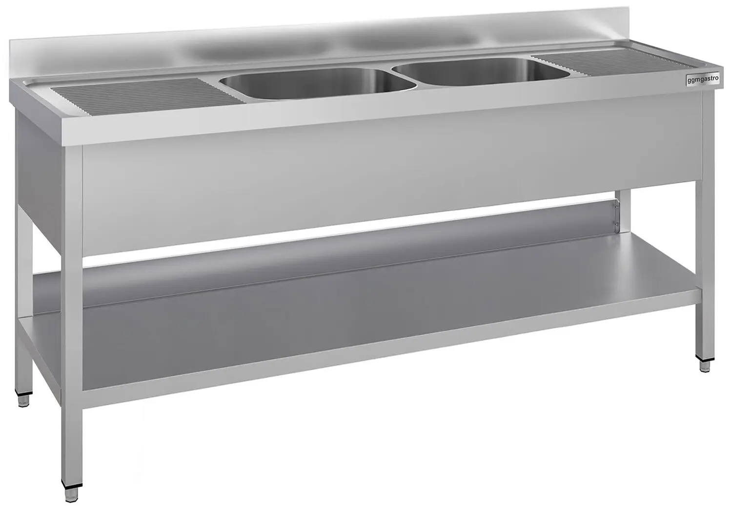 Стол с мойкой GGM Gastro STK206BM2#ECO (Inox)