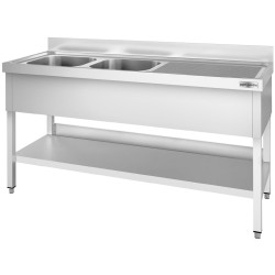 Стол с мойкой GGM Gastro STK207BL2 (Inox) Thumb