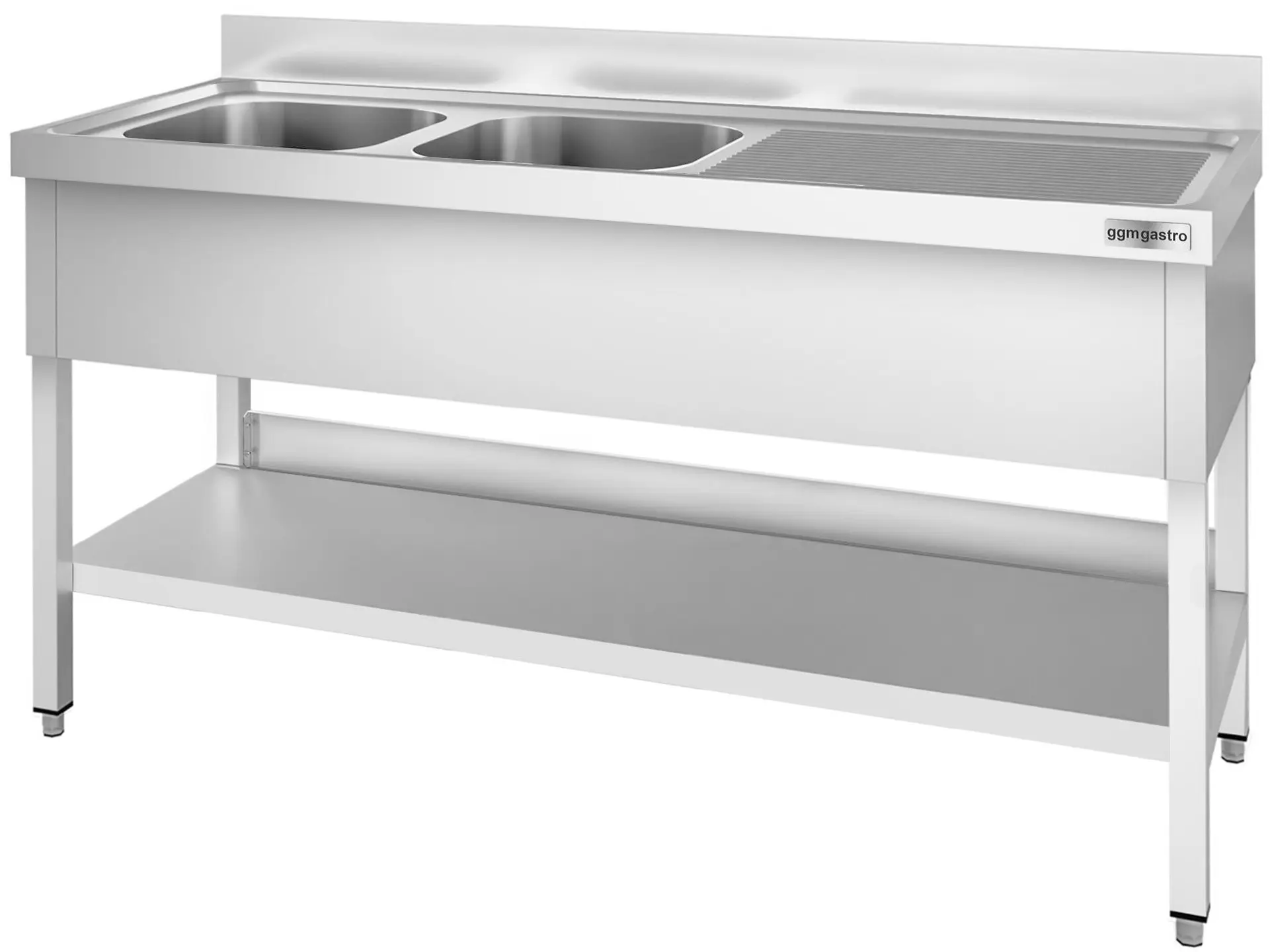 Стол с мойкой GGM Gastro STK207BL2 (Inox) - 3