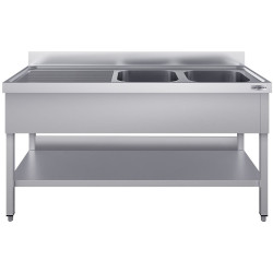 Стол с мойкой GGM Gastro STK207BR2#ECO (Inox) Thumb