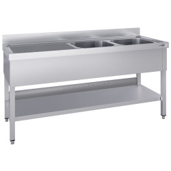 Стол с мойкой GGM Gastro STK207BR2#ECO (Inox)