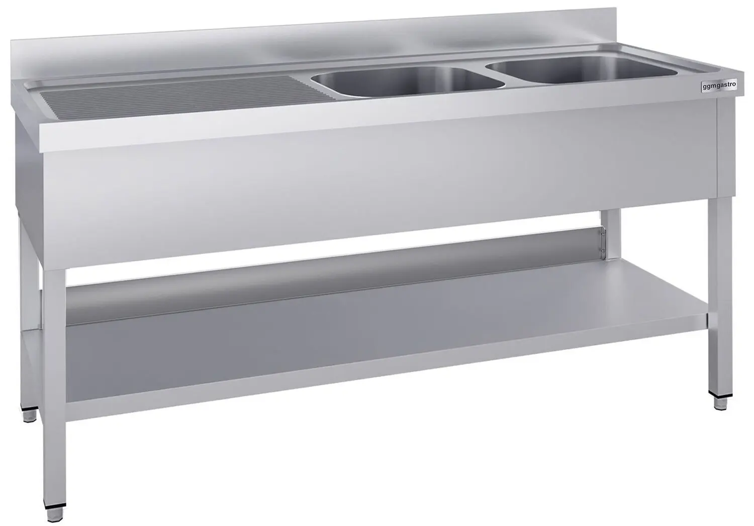 Стол с мойкой GGM Gastro STK207BR2#ECO (Inox)
