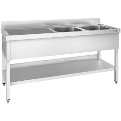 Стол с мойкой GGM Gastro STK207BR2 (Inox)