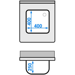 Masa cu chiuveta GGM Gastro STK67BM1 (Inox) Thumb