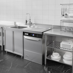 Masa-dulap cu chiuveta pentru masina de spalat vase GGM Gastro SSK146SBL1 (Inox) Thumb