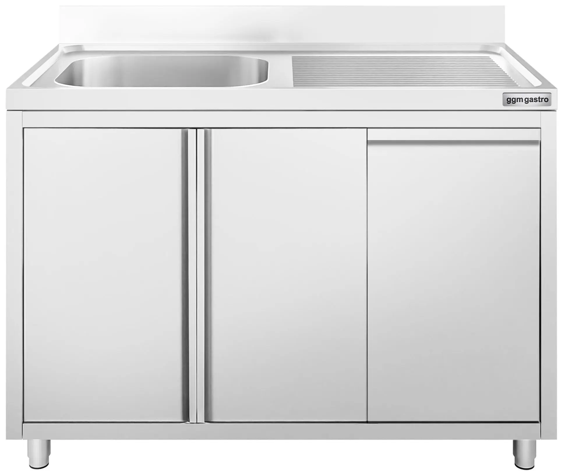 Стол-тумба с мойкой GGM Gastro SSAAK126BL1S#MEK46 (Inox) - 3