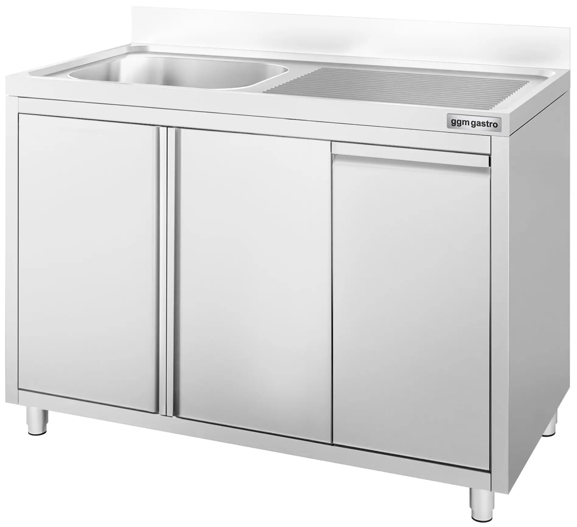 Стол-тумба с мойкой GGM Gastro SSAAK126BL1S#MEK46 (Inox) - 4
