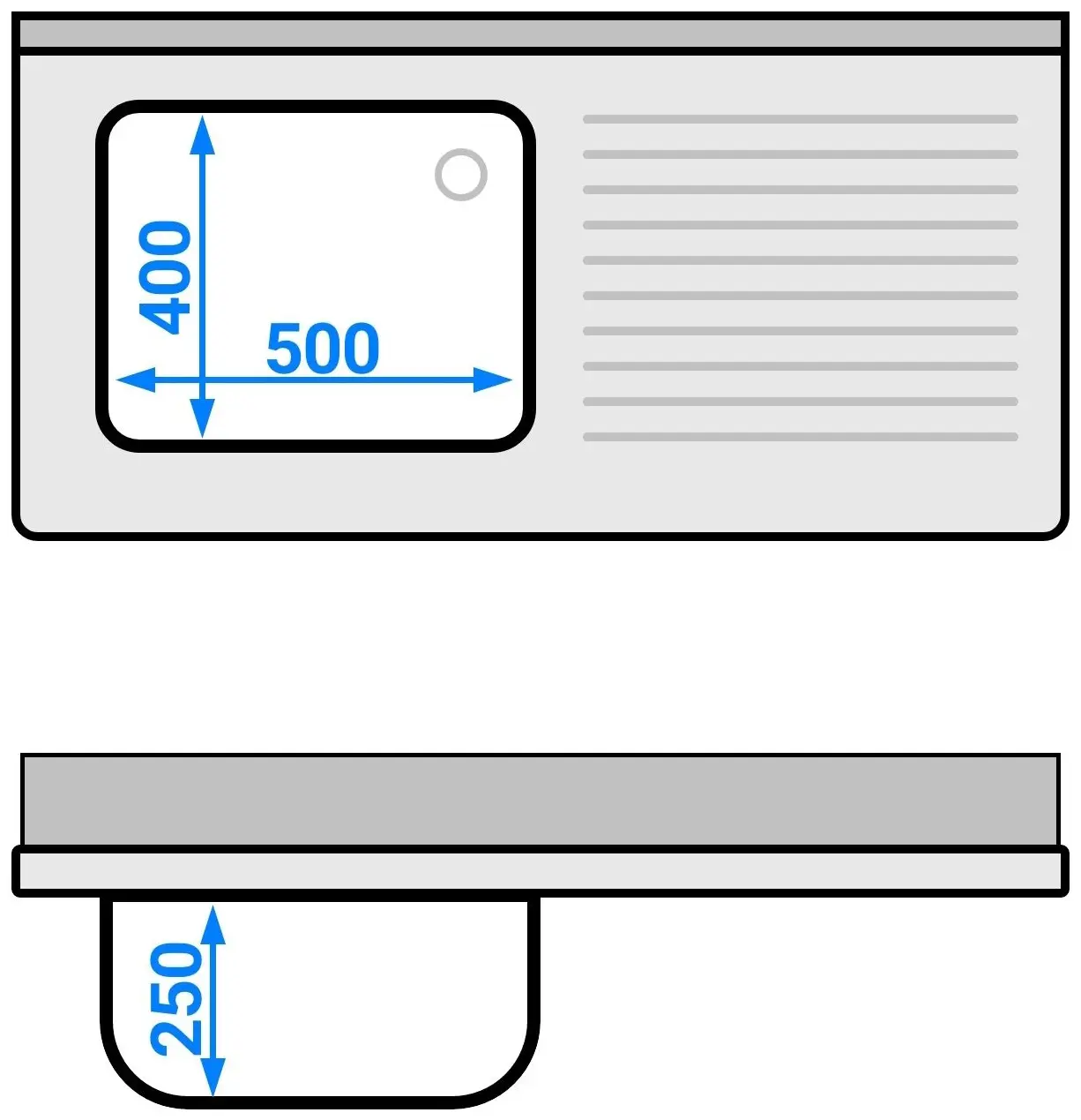 Стол-тумба с мойкой GGM Gastro SSAAK126BL1S#MEK46 (Inox) - 9