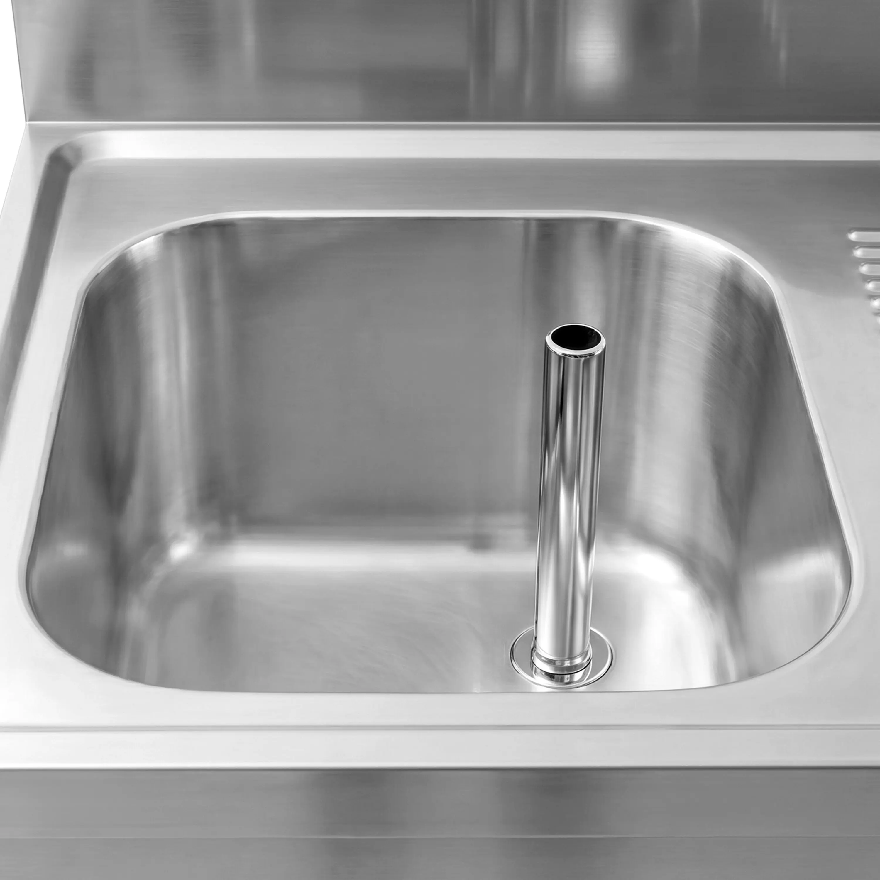 Стол-тумба с мойкой GGM Gastro SSAAK126BL1S#ST3K46 (Inox) - 6