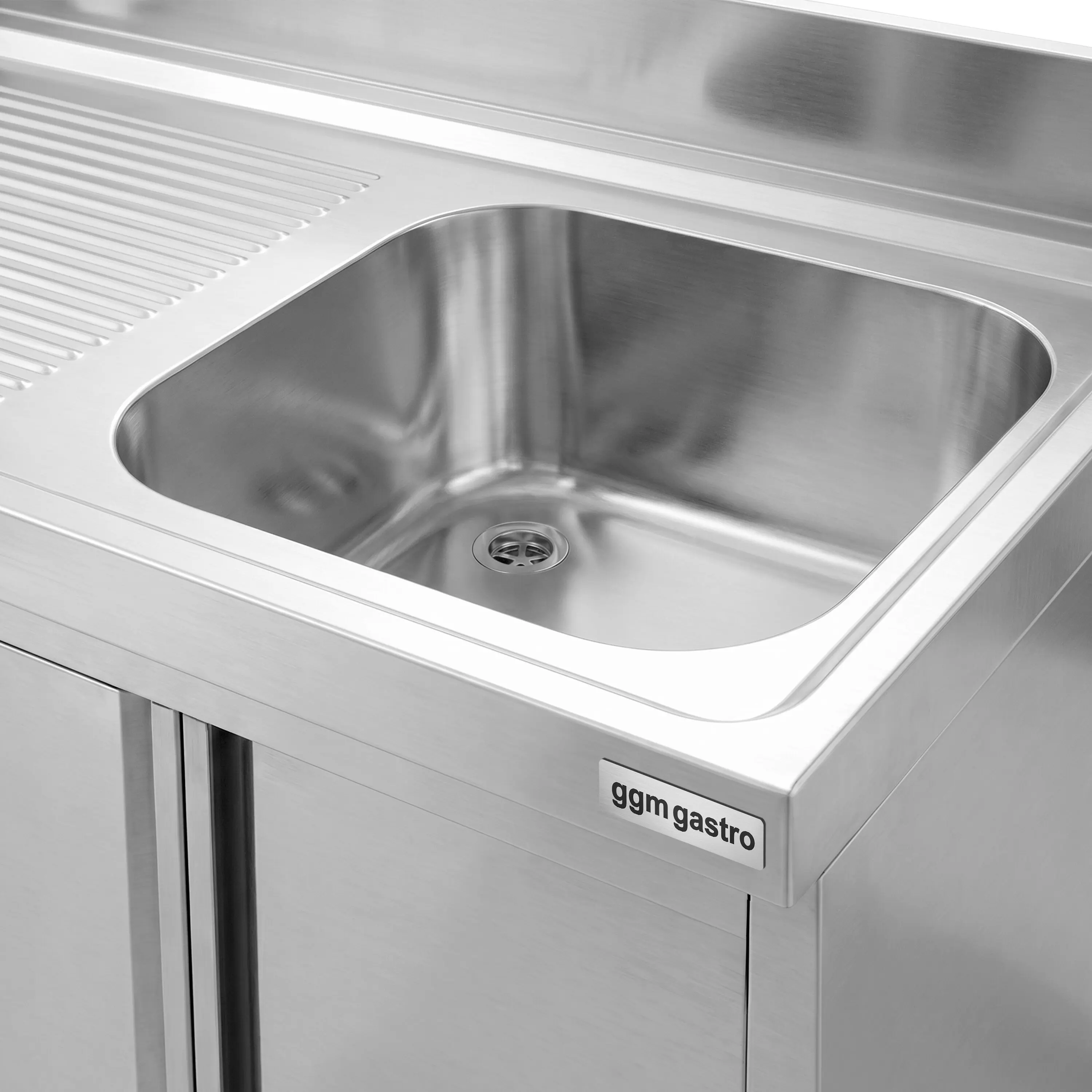Стол-тумба с мойкой GGM Gastro SSAAK126BR1S#MEK46 (Inox) - 5