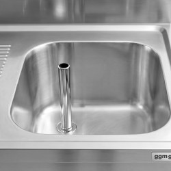 Стол-тумба с мойкой GGM Gastro SSAAK126BR1S#MEK46 (Inox) Thumb