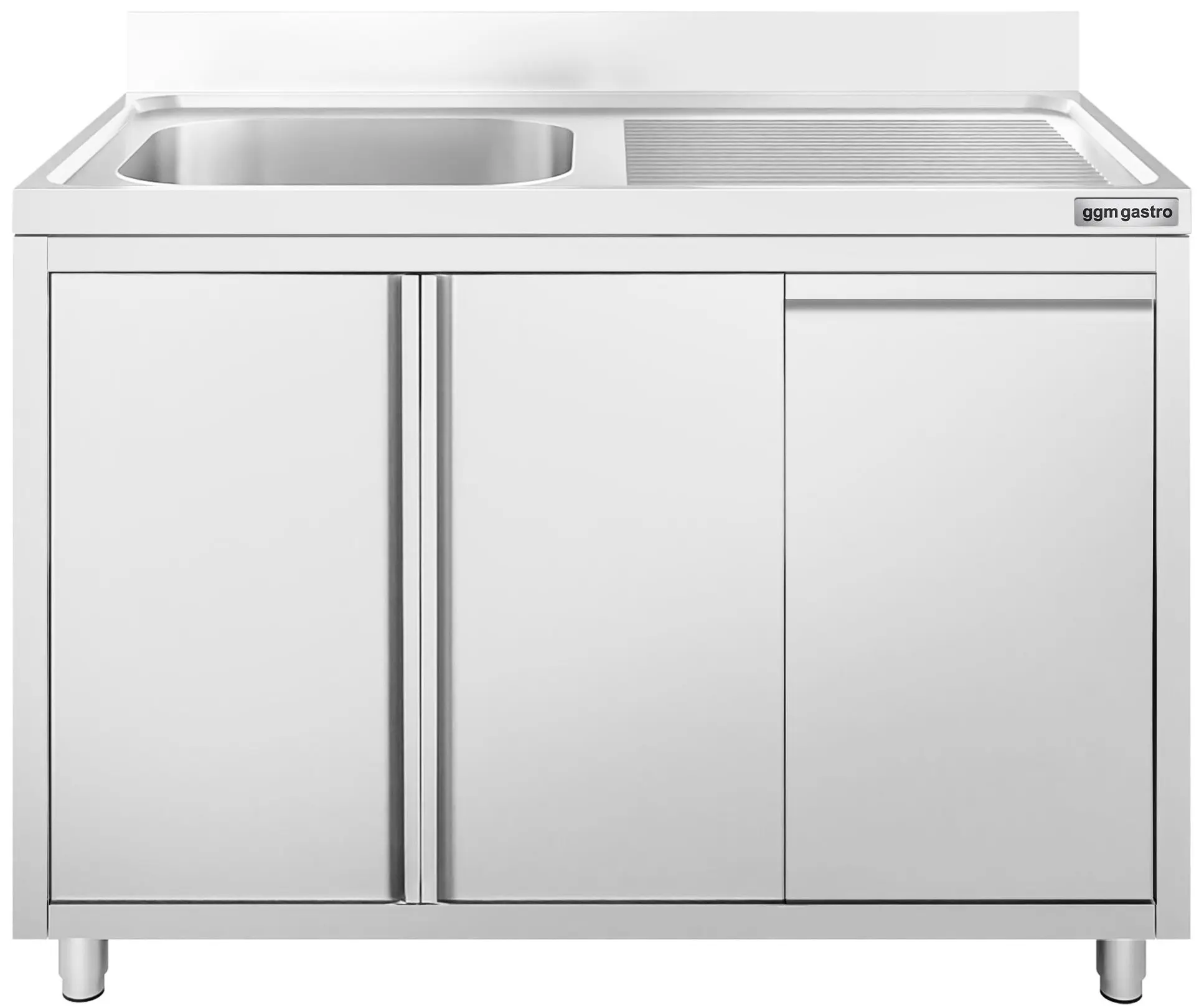 Стол-тумба с мойкой GGM Gastro SSAAK127BL1S#MEK47 (Inox) - 3
