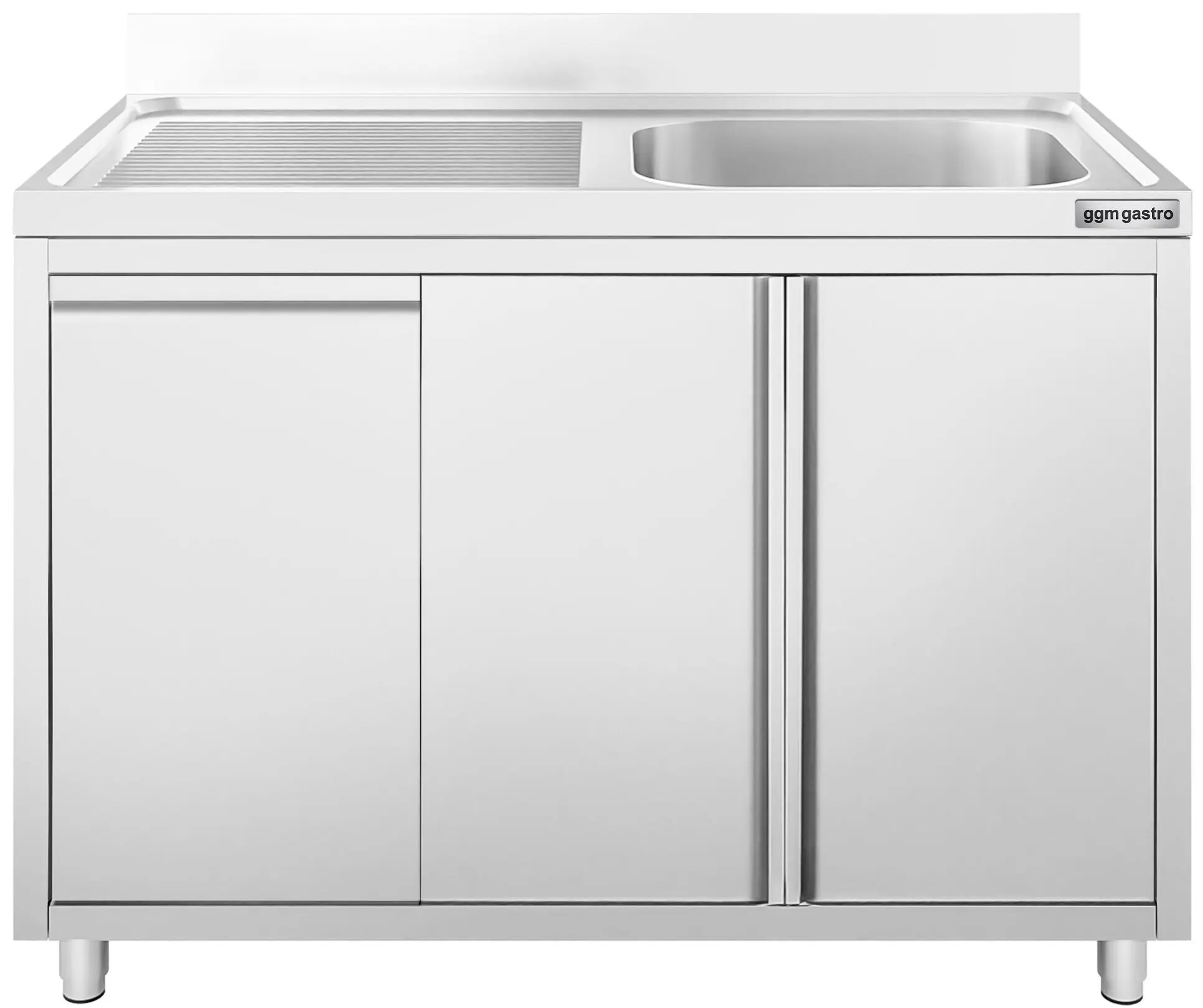 Стол-тумба с мойкой GGM Gastro SSAAK127BR1S#MEK47 (Inox) - 3